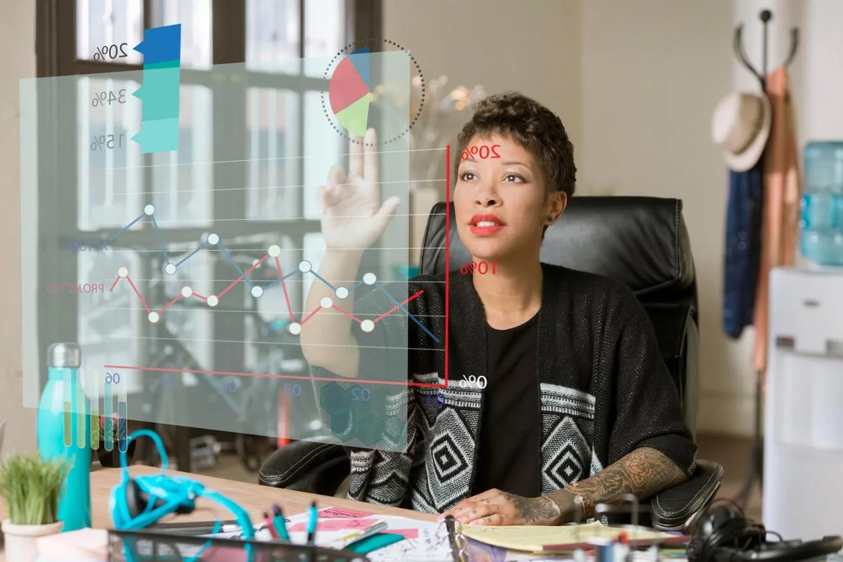 Woman working with Cap Table